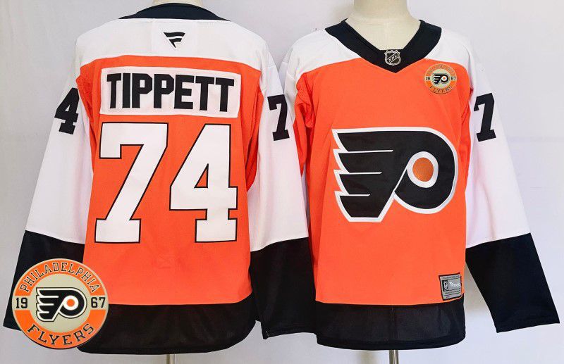 Men Philadelphia Flyers #74 Tippett Orange Fanatics 2025 NHL Jersey style 1->philadelphia flyers->NHL Jersey